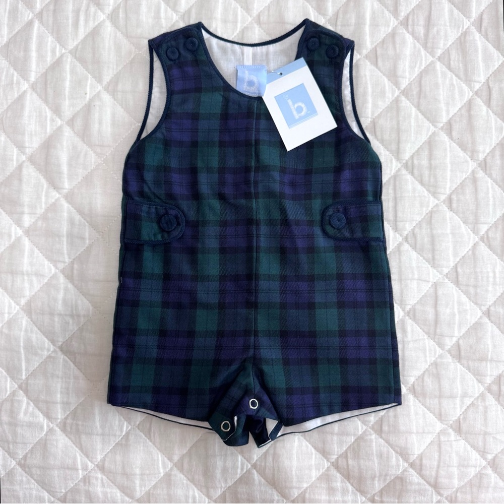 Bella Bliss- Plaid Romper- NWT
